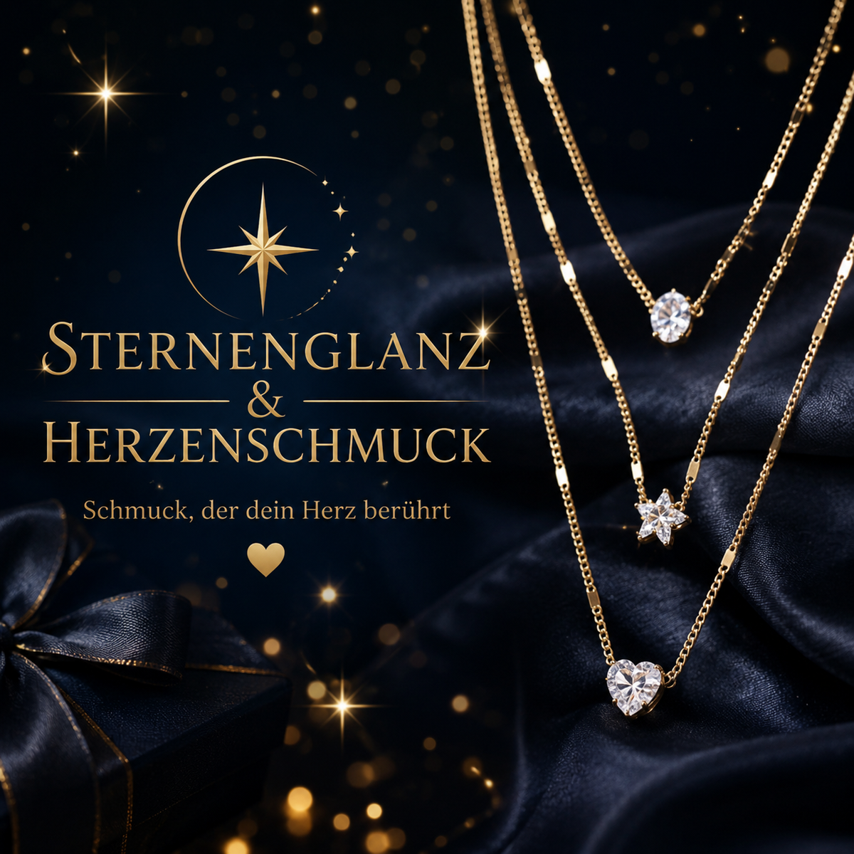 Zirkon Anhänger Halskette Damen – Multilayer Kette mit Glanz