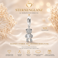 925 Sterling Silber Charm Anhänger mit CZ Zirkonia –Bär