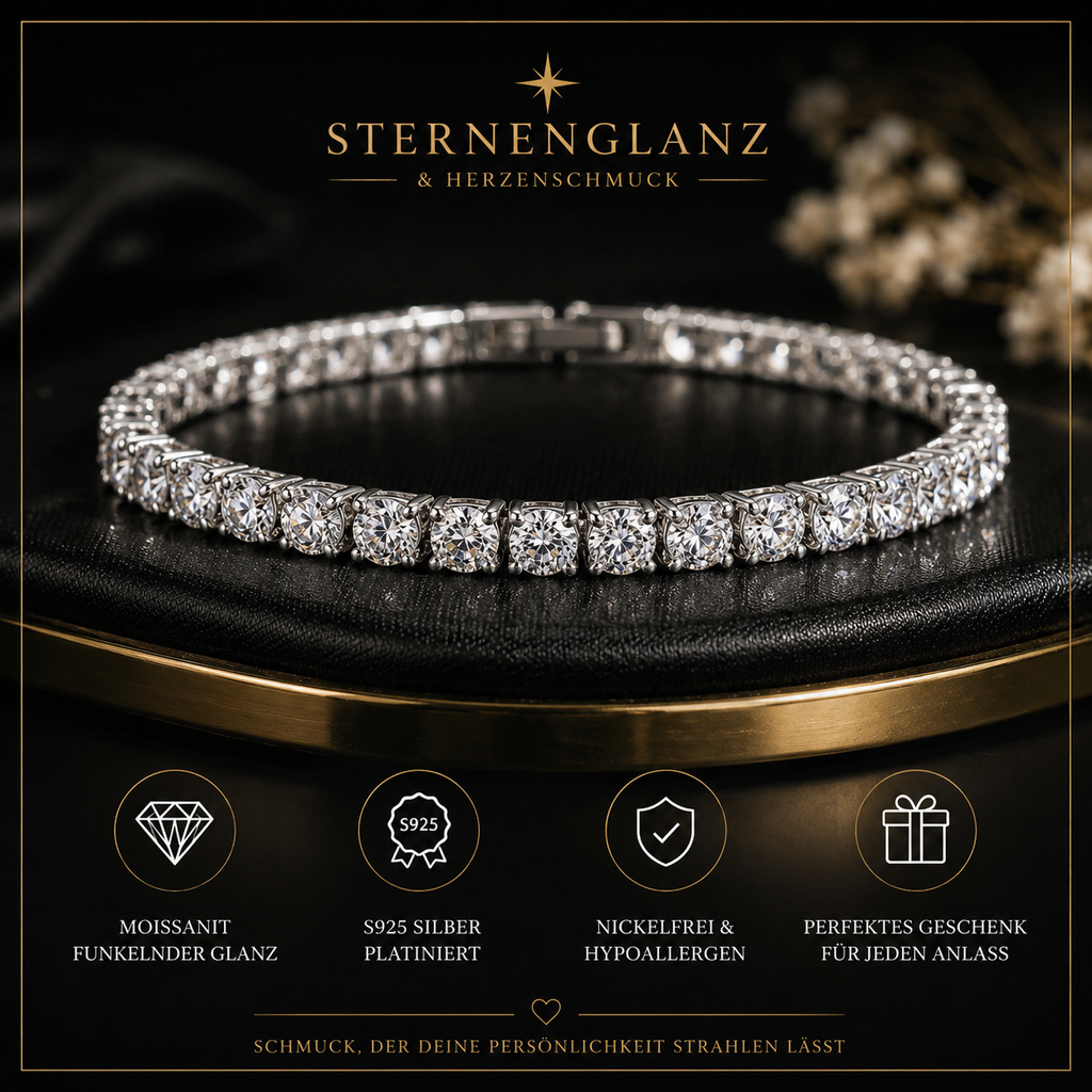 Hochwertiges S925 Silber platiniertes Moissanit-Armband, funkelnde Persönlichkeit, Hochzeit, Schmuck, Geschenk