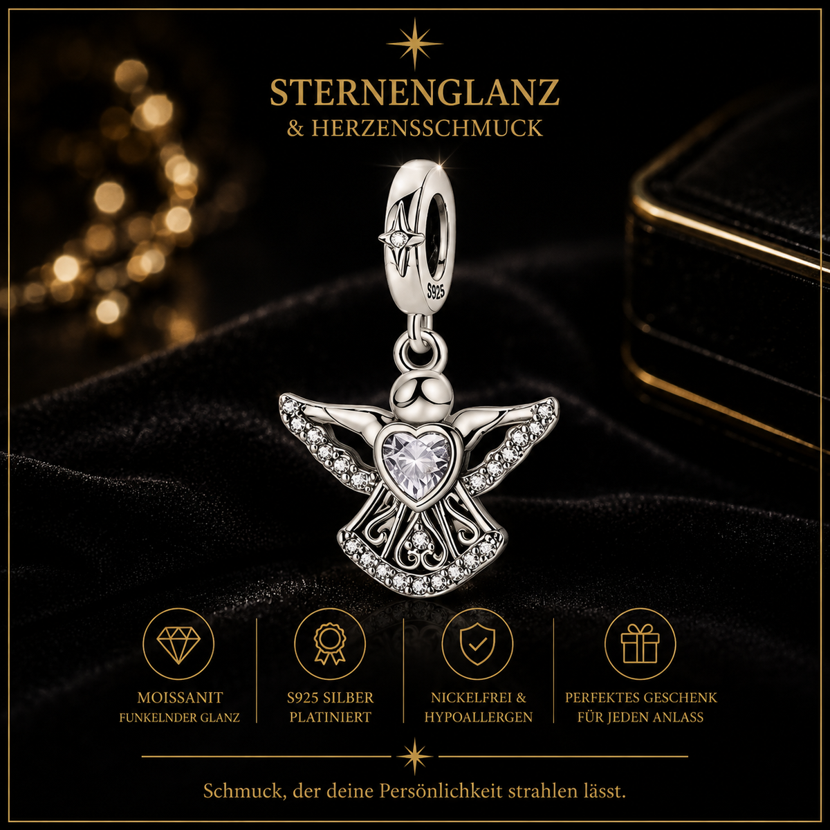 Charms aus 925er Silber-Engel