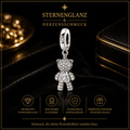 925 Sterling Silber Charm Anhänger mit CZ Zirkonia –Bär